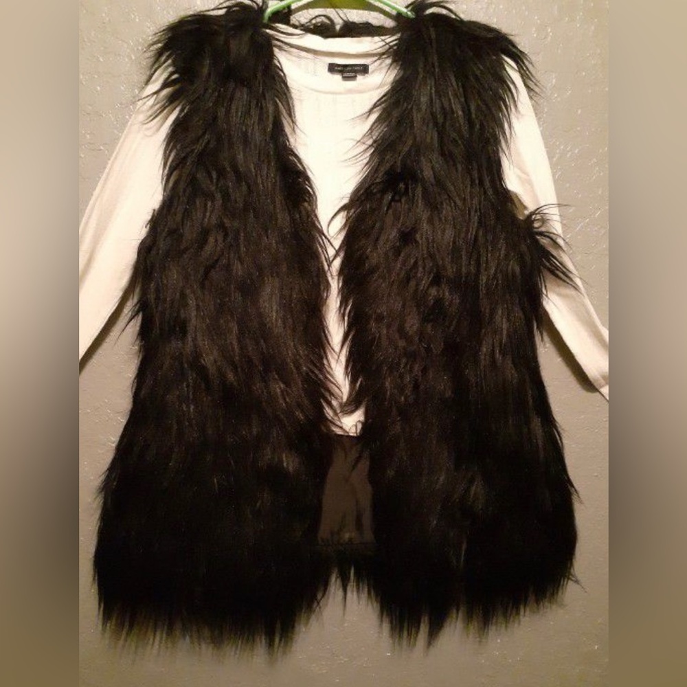 Black Fur Vest